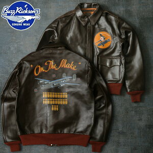 BUZZ RICKSON'S �o�Y���N�\���Y #BR80654 A-2 �t���C�g �W���P�b�g BUZZ RICKSON CLO.CO.�o�b�N�y�C���g�wON THE MAKE�xA2 �����Y �j�� �A�E�^�[ �u���]�� �~���^���[ �{�v ���U�[ �� �v�W���� ���b�y�� �p�b�` 