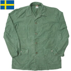 スウェーデン軍 ワークジャケット オリーブ USED JJ214UN SWD ミリタリー コットン グリーン ワーカー