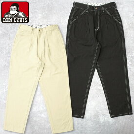 BEN DAVIS ベンデイビス #T-23180000 アクティブ ワークパンツベンデービス メンズ 男性 チノパン ズボン ジッパーフライ テーパード カジュアル ウエストゴム ワンタック