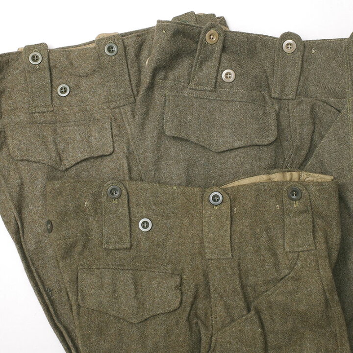 楽天市場】ベルギー軍 1950 ウール ライディングパンツ デッドストック 