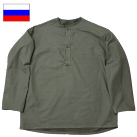 ロシア軍 スリーピングシャツ ウィンター グレー デッドストック JS166NN プルオーバー 寝間着 部屋着 パジャマ ルームウェア インナーウェア 肌着 ヴィンテージ ウインター コットン 裏起毛 綿 未使用品