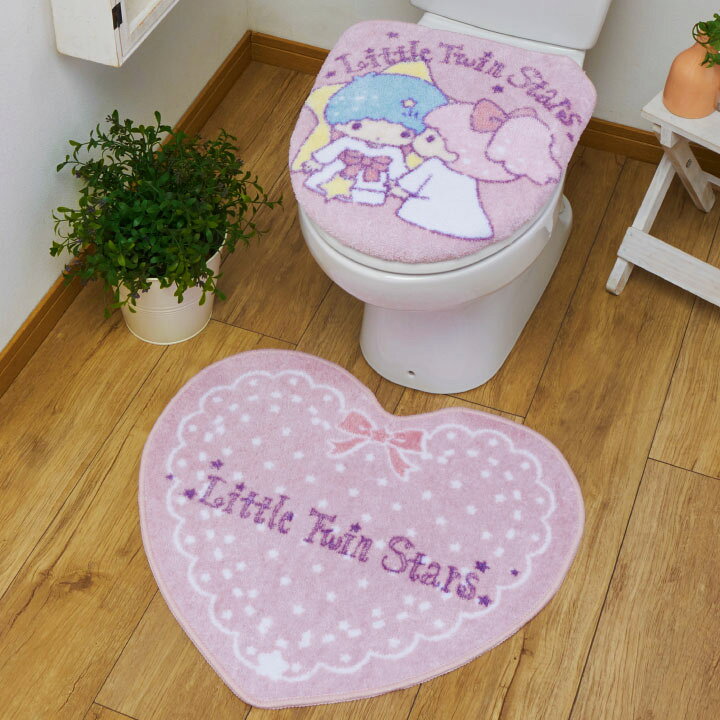 楽天市場 キキ ララ キキララ トイレ2点セット トイレタリー リトルツインスターズ Little Twin Starsトイレフタカバー トイレマット 温水洗浄便座用 ウォシュレット トイレカバー キャラクターsb 525 S Sanriozone Sanrio サンリオ すてきらいふ