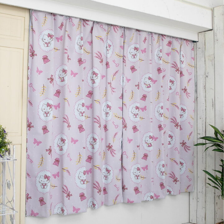 人生の舞台を整える、わたしのための家づくり。 | ieno textile 【断捨離】当時物 ハローキティ カーテン 1枚 半間用 小窓 100×135 花