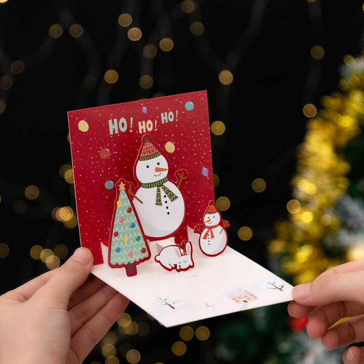 楽天市場】クリスマスカード 12枚セット メッセージカード グリーン 