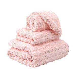 【3点セット】タオル レディース 女性用 ドライキャップ 吸水 速乾 柔らか バスローブ 肌触り サンゴフリース 毛落ちしない 軽量 耐久性 5色 家庭用 多目的使用 シャワー 温泉 髪 お風呂 リラ