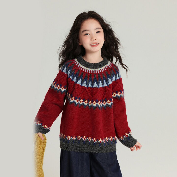 【50％OFF】ニットプルオーバー キッズ トップス セーター ケーブル編み 長袖 長そで 女の子 おんなのこ 子供 子ども 子供服  リトルエスティークローゼット Little s.t. by s.t. closet 4026109  A17500-34-mmm80【SALEsaleセールバーゲン】 【公式 ... セーター 子供服 子供のニット冬のセーター長袖コットン厚手の暖かい材料用のユニセックス子供トップス 遊び着 通学 通園 (色 : R