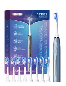 【少なくとも10％ポイント有り 10%OFFク 12.17.10:00から12.26.01:59まで】SEAGO 収納ケース付きの電動歯ブラシ 替えブラシ8本 携帯用 ソニックケア 充電式 ホワイトニング シームレスボタン 3秒間漸増機能 5つのモード 圧力センサー 2分間のタイマー ご家族へのギフト
