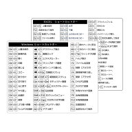 ショートカットキー シール 日本語 早見表 一覧 PC エクセル ウィンドウズ 完全対応 作業効率 アップ 防…