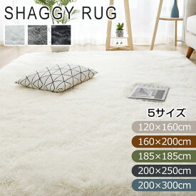 ★最強翌日配送★ラグ ラグマット シャギーラグ 120×160 160×200 185×185 200×250 200×300 rug カーペット マイクロファイバーシャギー 北欧 シャギー 絨毯 長毛 滑り止め ホットカーペット 冬用 夏用 秋冬 1.5畳 2畳 3畳