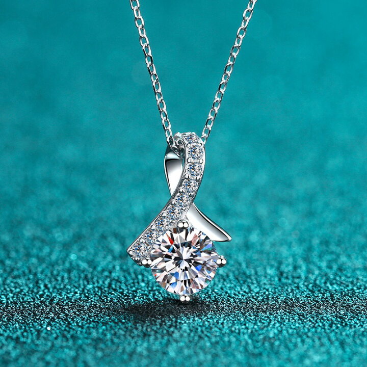 楽天市場】モアサナイト ネックレス 0.5ct シルバー925 ペンダント 