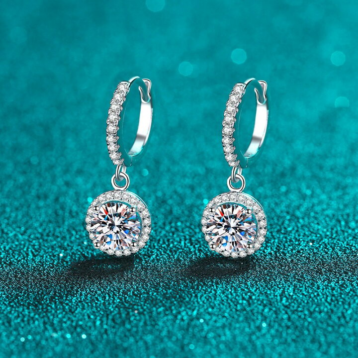 楽天市場】ピアス モアサナイト 1ct シルバー925 人工ダイヤモンド 