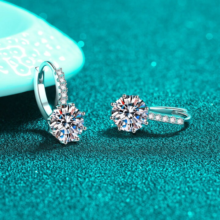 楽天市場】ピアス モアサナイト 2ct シルバー925 シルバー 人工 