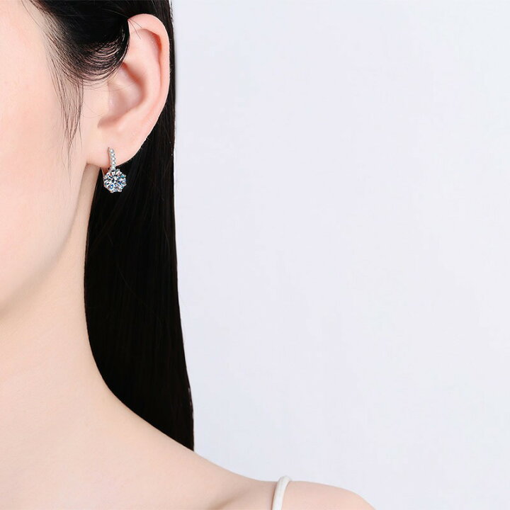 楽天市場】ピアス モアサナイト 2ct シルバー925 シルバー 人工 