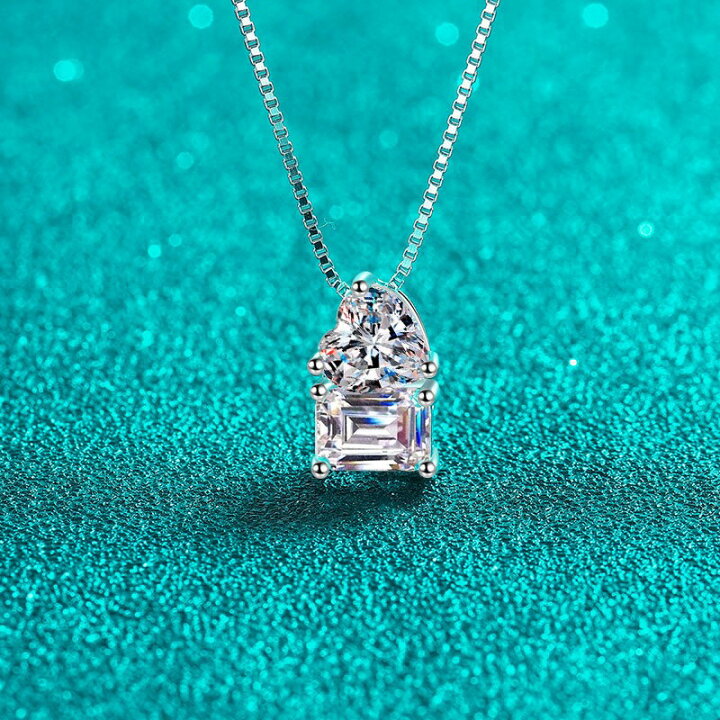 楽天市場】モアサナイト ネックレス 2ct シルバー925 ペンダント 