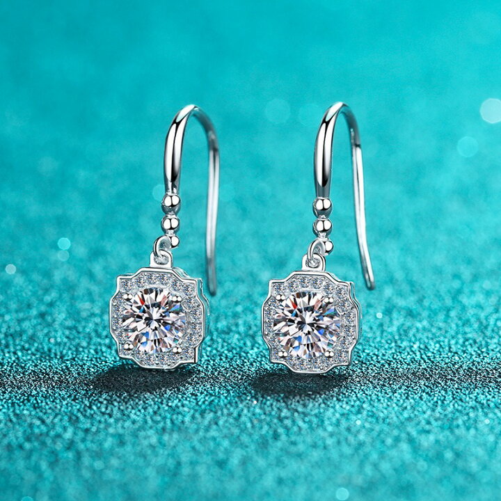 楽天市場】ピアス モアサナイト 0.5ct 1ct シルバー925 シルバー 人工 