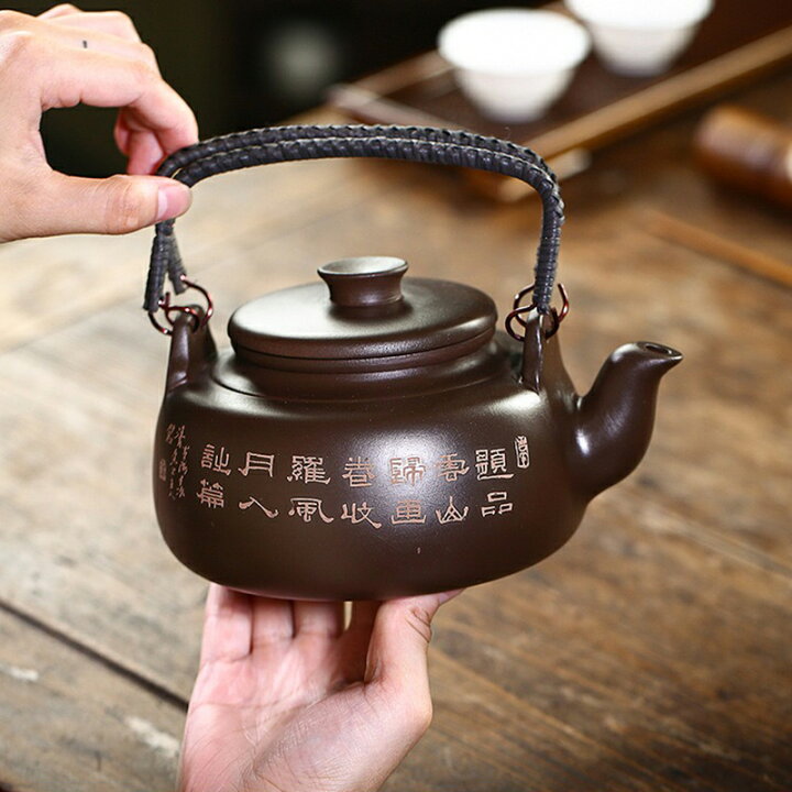 楽天市場】茶壷 急須 紫砂壺 ティーポット 常滑焼 紫砂茶器 唐物紫泥 