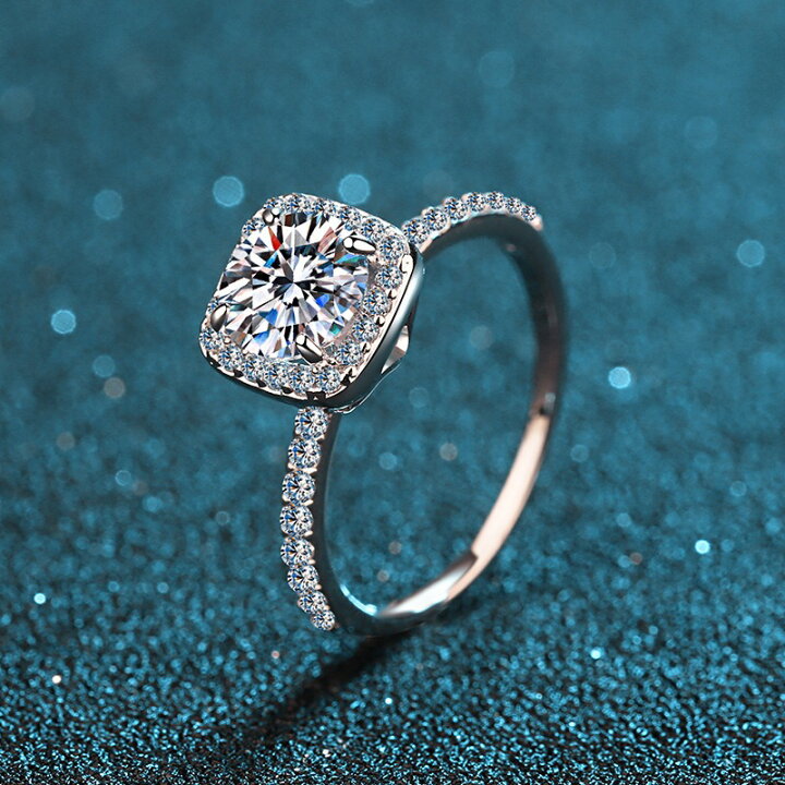 楽天市場】リング 指輪 モアサナイト 0.5ct 1ct 2ct シルバー925 人工  