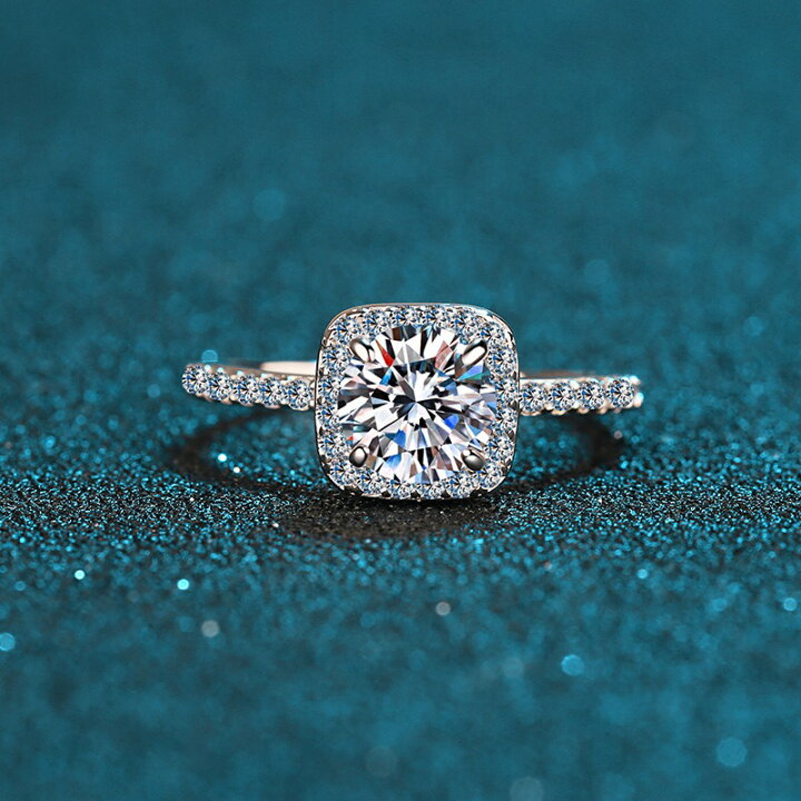 楽天市場】リング 指輪 モアサナイト 0.5ct 1ct 2ct シルバー925 人工 