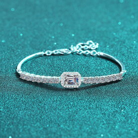 ブレスレット モアッサナイト シルバー925 レディー 普段使い 冠婚葬祭 ブレスレット 結婚式 モアサナイト 入学式 卒業式 人工ダイヤモンド ブレスレット プレゼント パーティー msl40