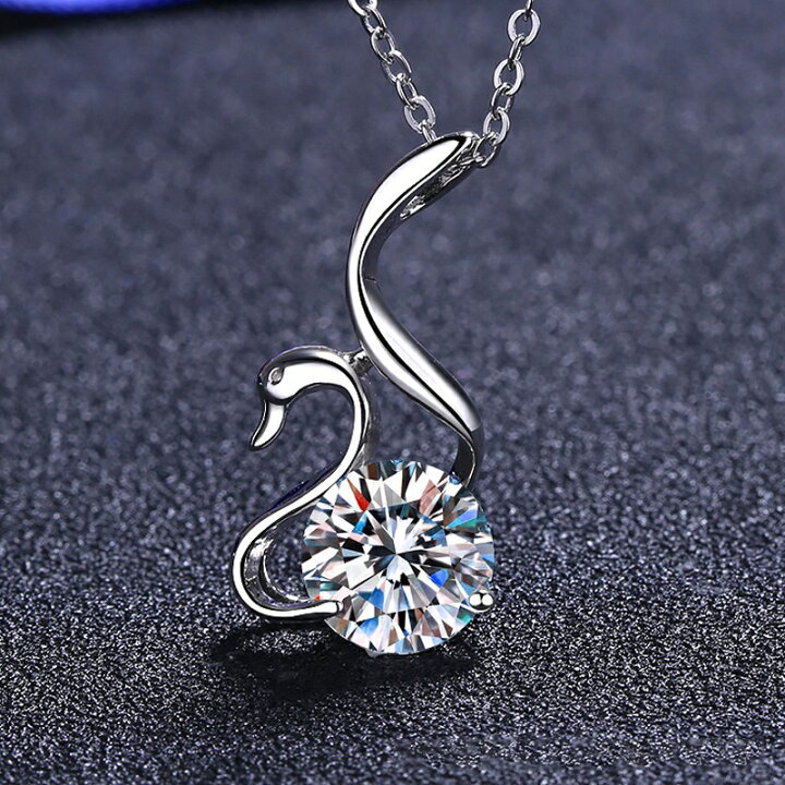 楽天市場】モアサナイト ネックレス 2ct シルバー925 ペンダント 