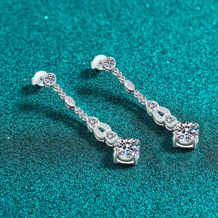 楽天市場】ピアス モアサナイト 2ct シルバー925 シルバー 人工 