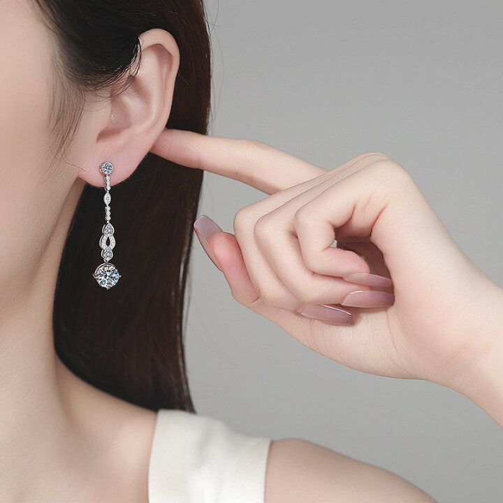 楽天市場】ピアス モアサナイト 2ct シルバー925 シルバー 人工 