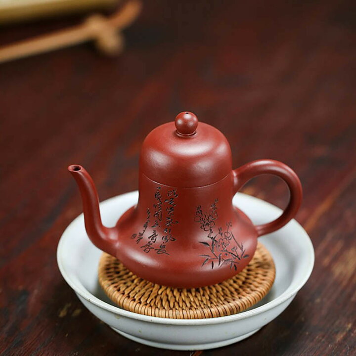 急須 紫砂壺 被せる 茶壷 ティーポット 宜興紫砂 煎茶器 茶道具 急須 