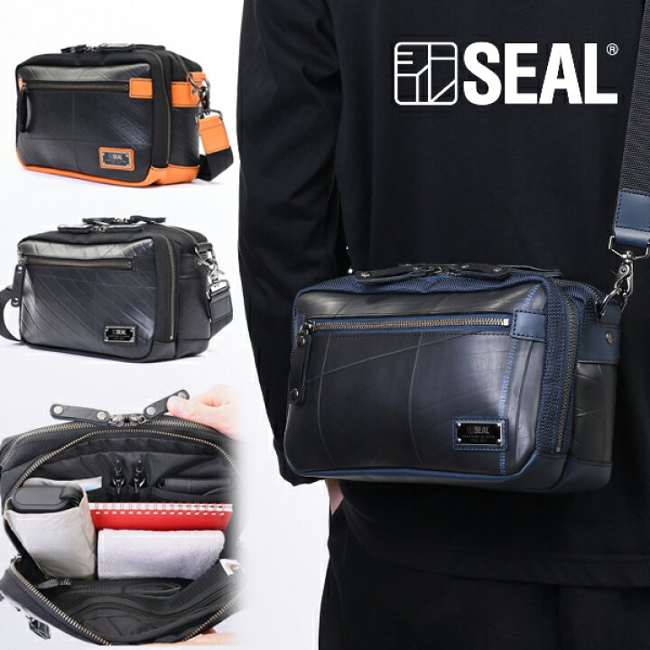 楽天市場】【P5倍 8/27まで】ミニショルダーバッグ メンズ SEAL シール 