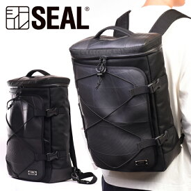 【P10倍 4/20限定】 CUBE BACKPACK バックパック メンズ SEAL シール リュック 旅行 トラベルリュック ショルダー 防水 廃タイヤ タイヤチューブ 人気 日本製 黒 バイク プレゼント ギフト