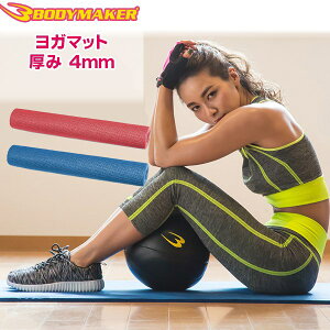 BODYMAKER(ボディメーカー)ヨガマット 厚み4mm【エクササイズ/トレーニング】FY001