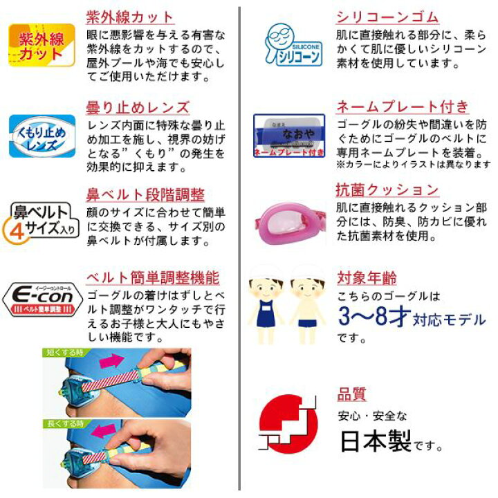 市場 18日限定 ポケットモンスター 店内商品p最大23倍 Bl ジュニアスイミングゴーグル スワンズスイミングsw Pk9 Swans
