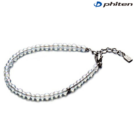 厳選したピュアクリスタルのネックレス phiten 正規認証品 新規格 オリジナル ファイテン チタン水晶コンビブレス +3cmアジャスター 4mm玉 15cm 日本製 aq811023 3mm