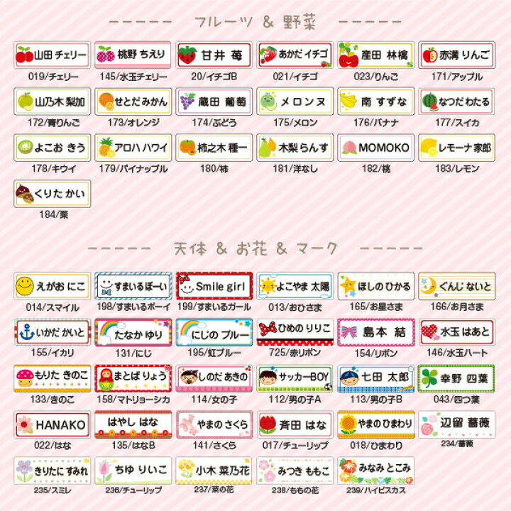 楽天市場 受賞店舗 布用お名前シール スピード出荷 漢字 たて文字対応 ネームシール アイロンラバー お名前シール パターンミックス 名前 シール おなまえシール アイロン アイロンシール Name Seal なまえシール あいろん しーる ナマエシール シールde