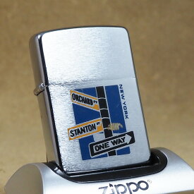 Zippo：1989年製　NEW YORKストリート　ビンテージジッポーライター 【現品のみ】 【ニューヨーク】【200FB】【彫刻】 【中古】【USA】【ジッポ】【プレゼント】