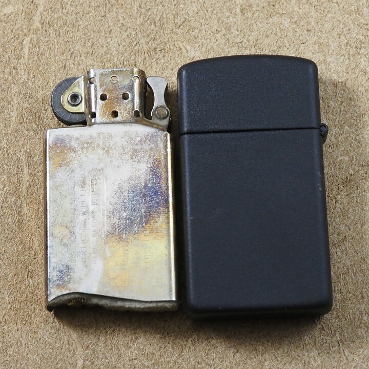 楽天市場】Zippo：1984年製 ブラックマットビンテージスリムジッポー 