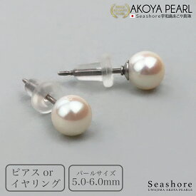 【8/4~8/11買いまわりでP最大10倍】 ベビー パール スタッド ピアス ノンホールピアス 金属アレルギー対応 レディース 【5.0-6.0mm】 チタン 樹脂 両耳用 イヤリング アコヤ あこや 真珠 普段使い 小さい シーショア【当店発送】