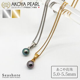 【12/4~11%OFF】 ブラックあこや真珠 バチカン ペンダント レディース 【5.0-5.5mm】 真鍮 ≪ シルバー/ゴールド ≫ネックレス アコヤ 真珠 パール アクセサリー おしゃれ シンプル Seashore シーショア【送料無料】【当店発送】