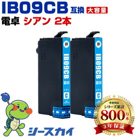 エプソン用 IB09B 電卓 IB09CB 2本セット 残量表示機能付 互換インクカートリッジ 高品質 純正と同じ容量 3年保証付き 染料 PX-S730 PX-M730F