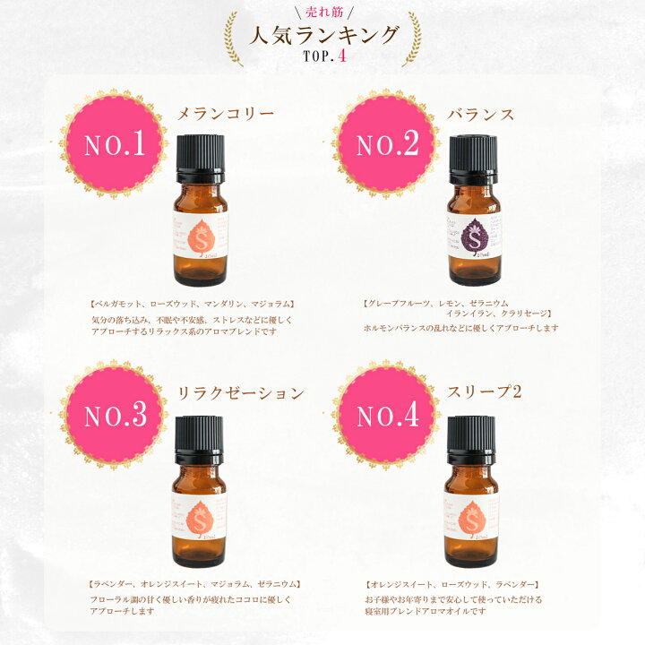 Beautytrees アロマオイル セット 10mlx3本 フローラル系