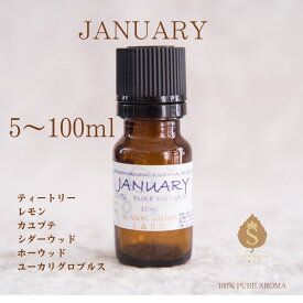 マンスリーブレンド1月 アロマオイル 5ml 10ml 30ml 50ml 100ml エッセンシャルオイル 精油 お礼 誕生日 お礼の品 職場 お返し 癒し 香りギフト /ティートリー レモン カユプテ シダーウッド ホーウッド ユーカリグロブルス/ 送料無料