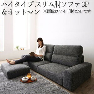 【25日12時〜★P5倍&最大1500円クーポン】フロアソファ ハイバック フロアソファー ローソファ ローソファー 2人掛け 3人掛け ソファ ソファー オットマン セット スリム肘 ハイタイプ 3P