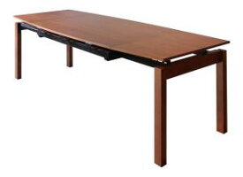 ダイニングテーブル 6人掛け 伸縮　北欧 モダン デザイン 来客 おもてなし 天然木ウォールナット材 ダイニングテーブル単品 高さ72 幅140-240