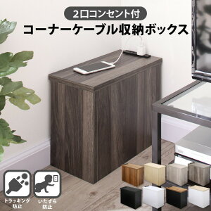 【30日20時〜誰でも全品P5倍】収納ボックス 2口コンセント付き 収納ケース 収納 ボックス ケーブル収納 薄型 隙間 スリム コンパクト 配線カバー ルーター