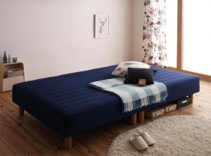 新・色・寝心地が選べる!20色カバーリングマットレスベッド 国産ポケットコイルマットレスタイプ シングル 脚22cmのサムネイル