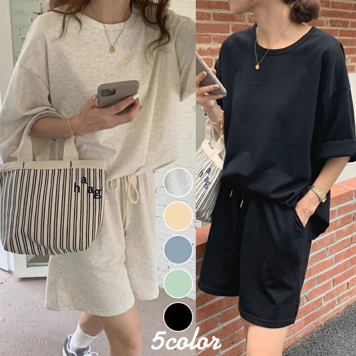 楽天市場】【クーポンで半額☆1780円 】セットアップ Tシャツ ショート  