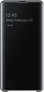 �����@�T���X���d�q�W���p�� S10+ CLEAR VIEW COVER/BLACK