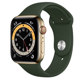 【新品】 純正 アップル / APPLE Apple Watch Series 6 GPS+Cellularモデル 44mm M09F3J/A ゴールドステンレススチールケースとキプロスグリーンスポーツバンド アップル ウォッチ スマートウォッチ 本体 新品 【送料無料】