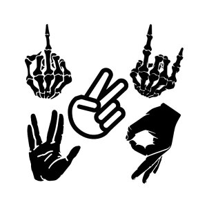 �n���h�T�C�� �X�e�b�J�[ �� �o���J�� �s�[�X �����C�b�N rock hand sign