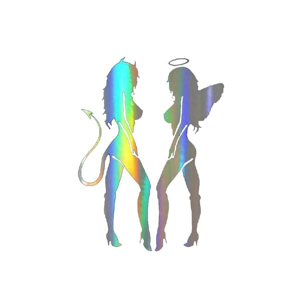 天使と悪魔 Sサイズ ステッカー エンジェル デビル セクシー カスタム ANGEL DEVIL