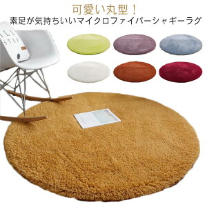 ラグ 円形 直径140cm マイクロファイバー ラグマット シャギーラグ 厚手 防音 滑り止め付 ホットカーペット対応 洗える 絨毯 じゅうたん 丸型 丸い 大きめ ラグマット 丸ラグ 円形 カーペット